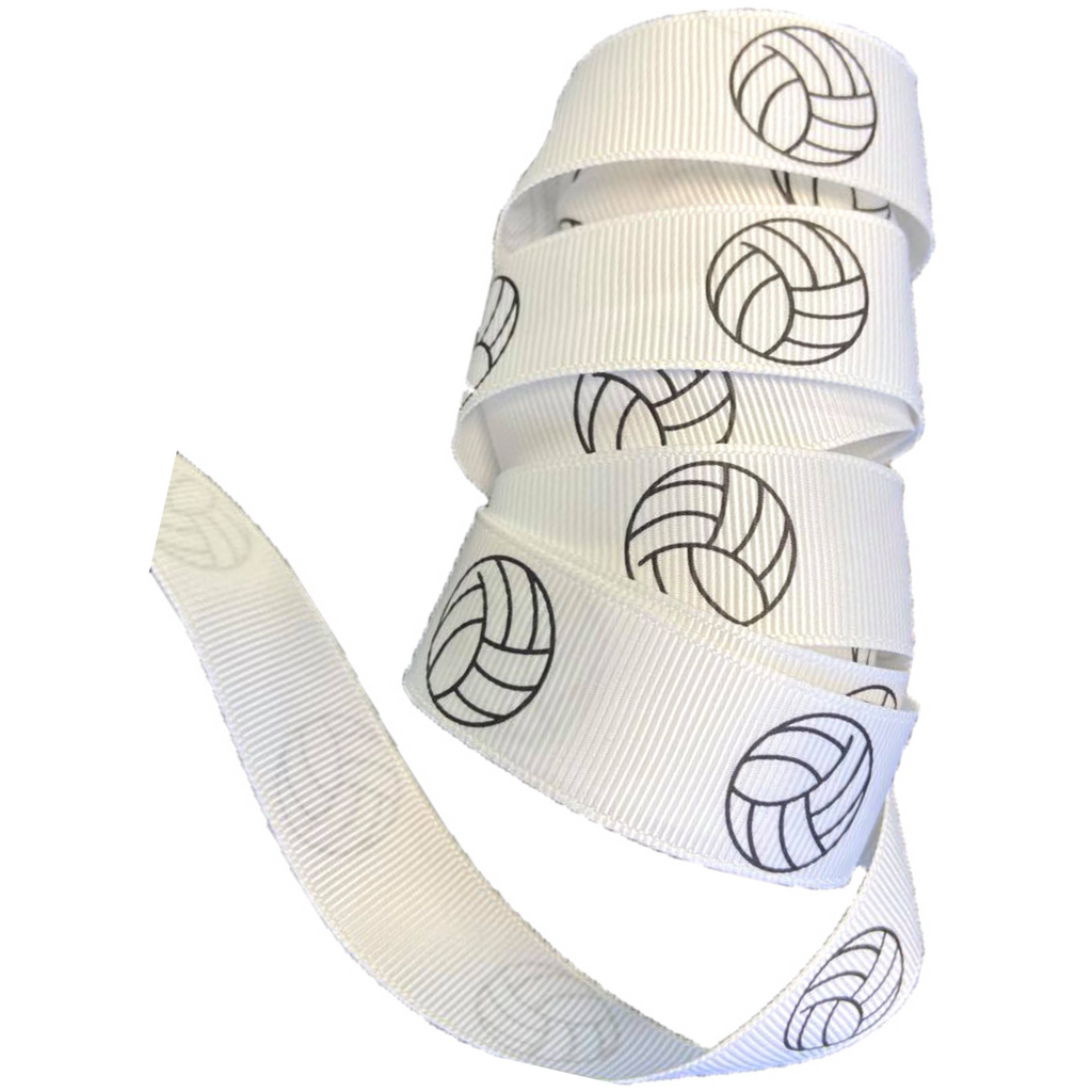 Volleyball Ribbon White 5 Yards to use for Ponytail Holders Streamers on Your Bag to Show Spirit or Crafts