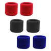 Sweatband for Wrist Terry Cotton Wristbands 6 Black, Red, Blue