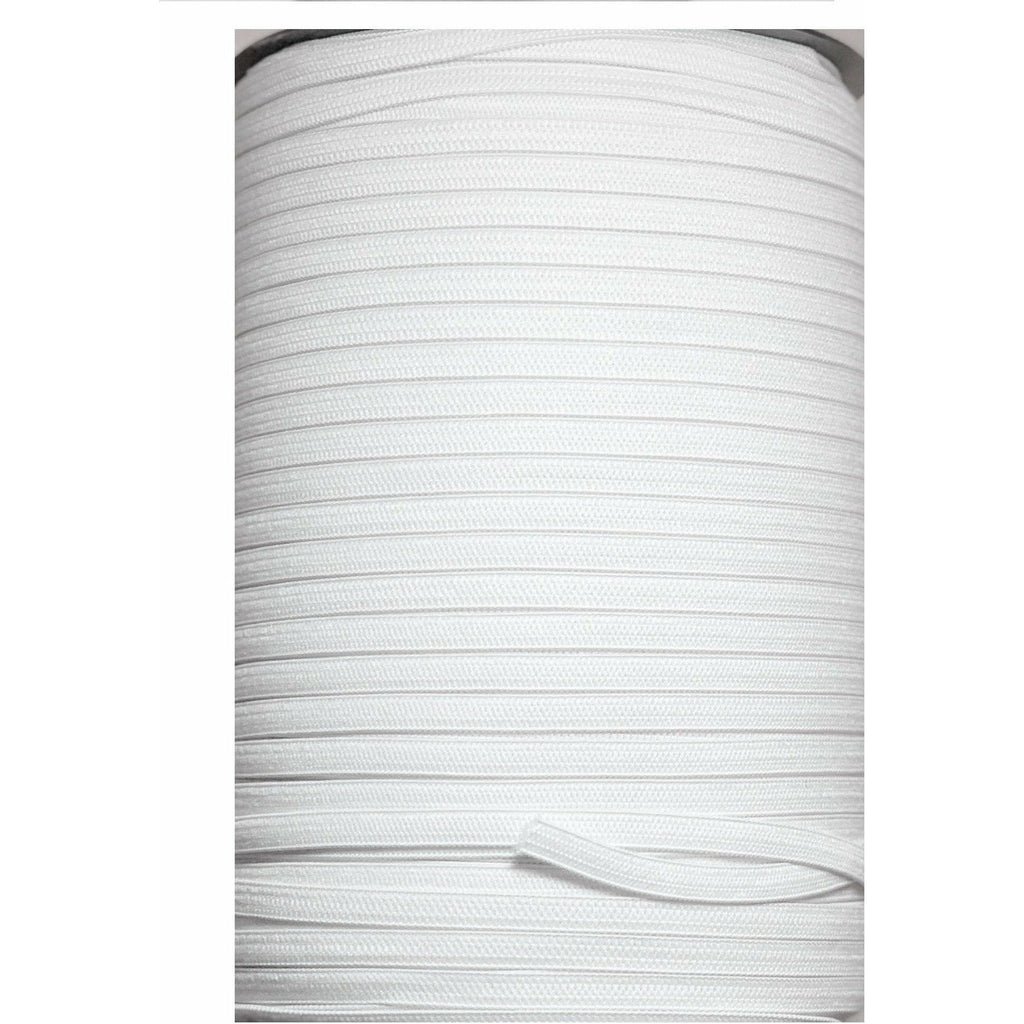 Elastic Rope White Flat Band Stretch Cord 3mm Trim Ribbon Material for Face Mask by the Yard