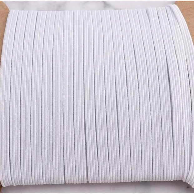 PUTUO Flat Elastic Band White Elastic Ribbon for Sewing and Crafts, Flat  Waistband Elastic Stretchy Strap Cord Roll, 3mm Width, 10 Yards