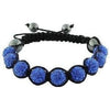 Shamballa Bracelet Crystal Rhinestone Blue